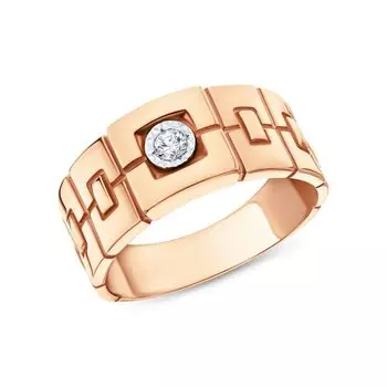 Золотое кольцо с бриллиантами природными