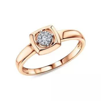 Золотое кольцо с бриллиантами природными