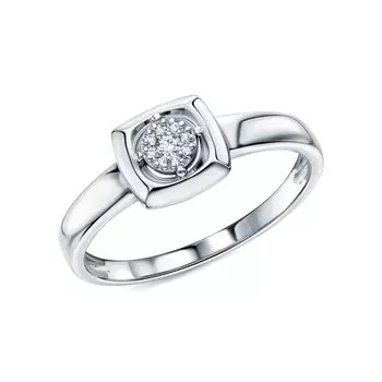 Золотое кольцо с бриллиантами природными