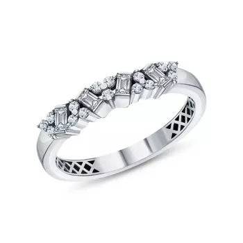 Золотое кольцо с бриллиантами природными