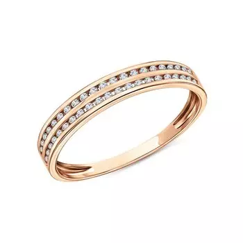 Золотое кольцо с бриллиантами природными