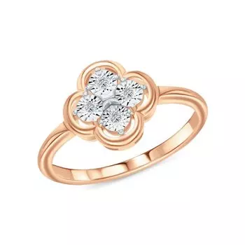 Золотое кольцо с бриллиантами природными