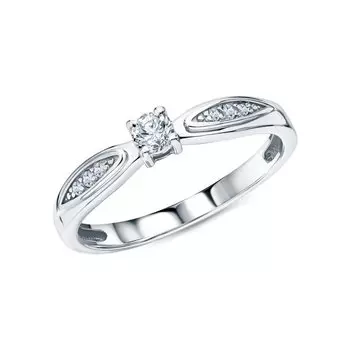 Золотое кольцо с бриллиантами природными