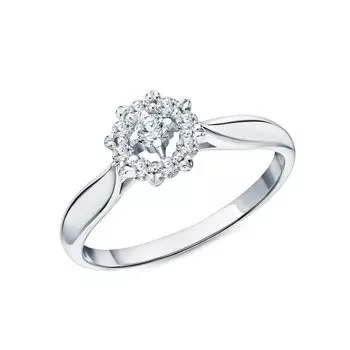 Золотое кольцо с бриллиантами природными