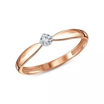 Золотое кольцо с бриллиантами природными