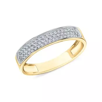 Золотое кольцо с бриллиантами природными