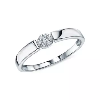 Золотое кольцо с бриллиантами природными