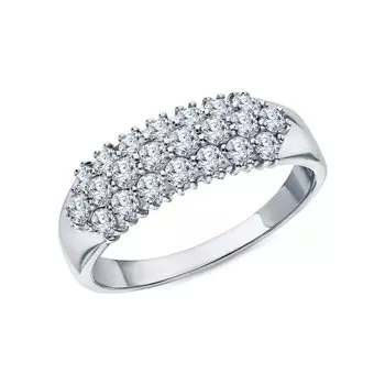 Золотое кольцо с бриллиантами природными