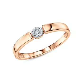 Золотое кольцо с бриллиантами природными