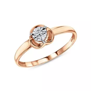 Золотое кольцо с бриллиантами природными