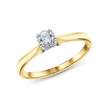 Золотое кольцо с бриллиантами природными