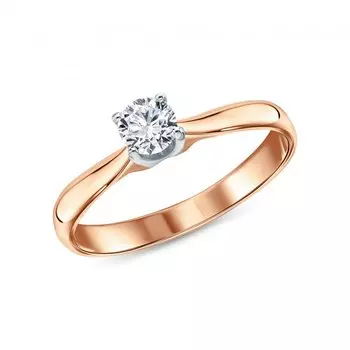 Золотое кольцо с бриллиантами природными