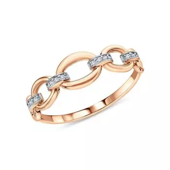 Золотое кольцо с бриллиантами природными