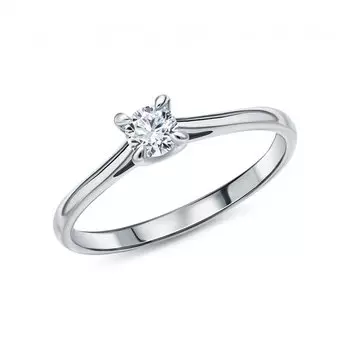 Золотое кольцо с бриллиантами природными