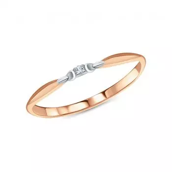 Золотое кольцо с бриллиантами природными