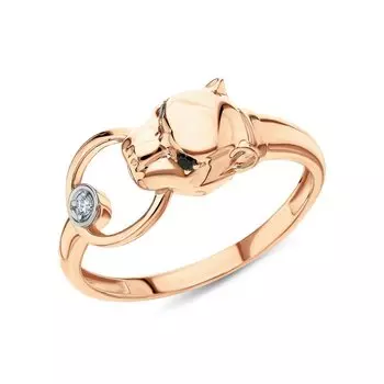 Золотое кольцо с бриллиантами природными