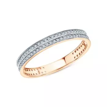 Золотое кольцо с бриллиантами природными