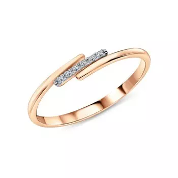 Золотое кольцо с бриллиантами природными