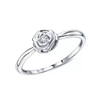 Золотое кольцо с бриллиантами природными