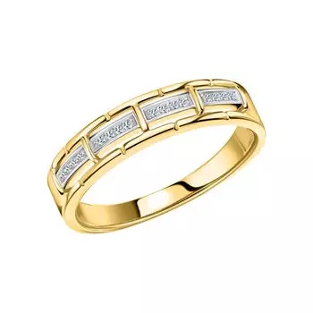 Золотое кольцо с бриллиантами природными