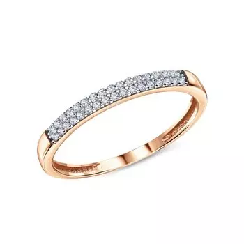 Золотое кольцо с бриллиантами природными