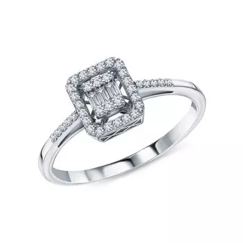 Золотое кольцо с бриллиантами природными