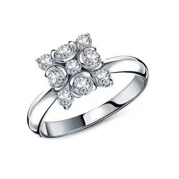 Золотое кольцо с бриллиантами природными