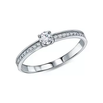 Золотое кольцо с бриллиантами природными