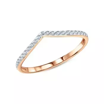 Золотое кольцо с бриллиантами природными