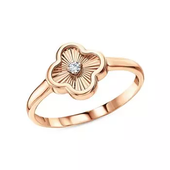 Золотое кольцо с бриллиантами природными