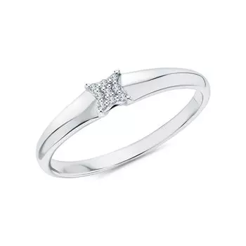 Золотое кольцо с бриллиантами природными