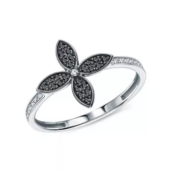 Золотое кольцо с бриллиантами природными