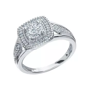 Золотое кольцо с бриллиантами природными