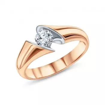 Золотое кольцо с бриллиантами природными