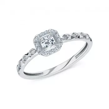 Золотое кольцо с бриллиантами природными