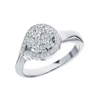 Золотое кольцо с бриллиантами природными