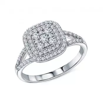 Золотое кольцо с бриллиантами природными