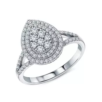 Золотое кольцо с бриллиантами природными