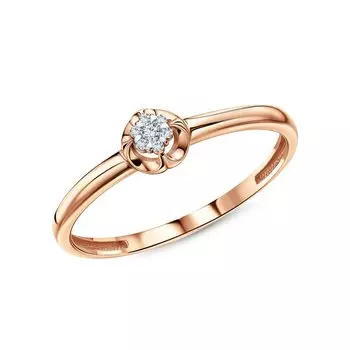 Золотое кольцо с бриллиантами природными