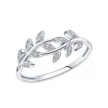 Золотое кольцо с бриллиантами природными