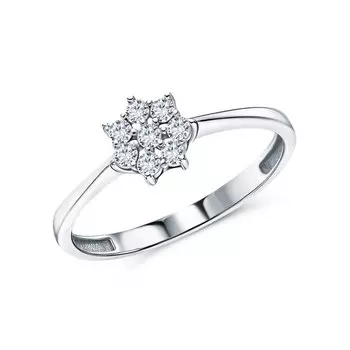 Золотое кольцо с бриллиантами природными