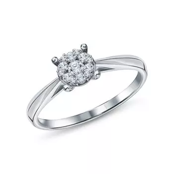 Золотое кольцо с бриллиантами природными