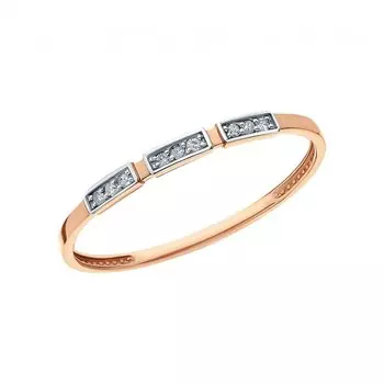 Золотое кольцо с бриллиантами природными