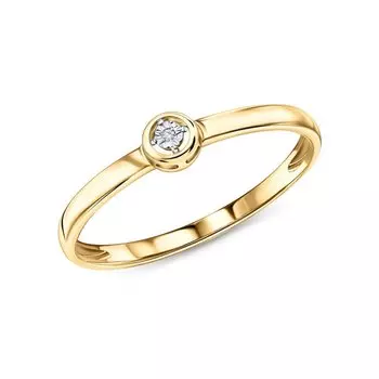 Золотое кольцо с бриллиантами природными