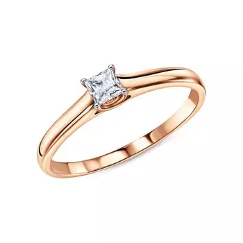 Золотое кольцо с бриллиантами природными