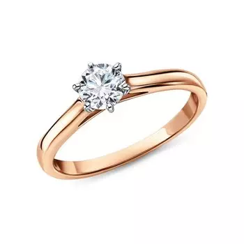 Золотое кольцо с бриллиантами природными