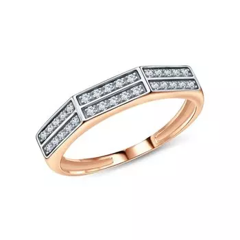 Золотое кольцо с бриллиантами природными