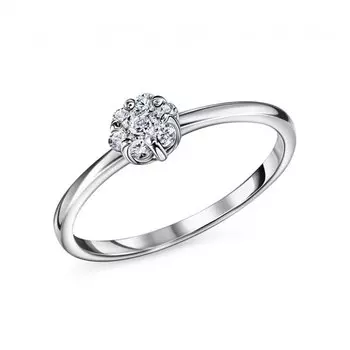 Золотое кольцо с бриллиантами природными