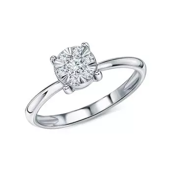 Золотое кольцо с бриллиантами природными