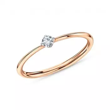 Золотое кольцо с бриллиантами природными